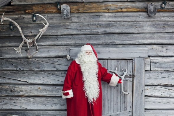 Peace and Quiet: Santa Claus is enjoying his supposed home in Lapland, Finland. 