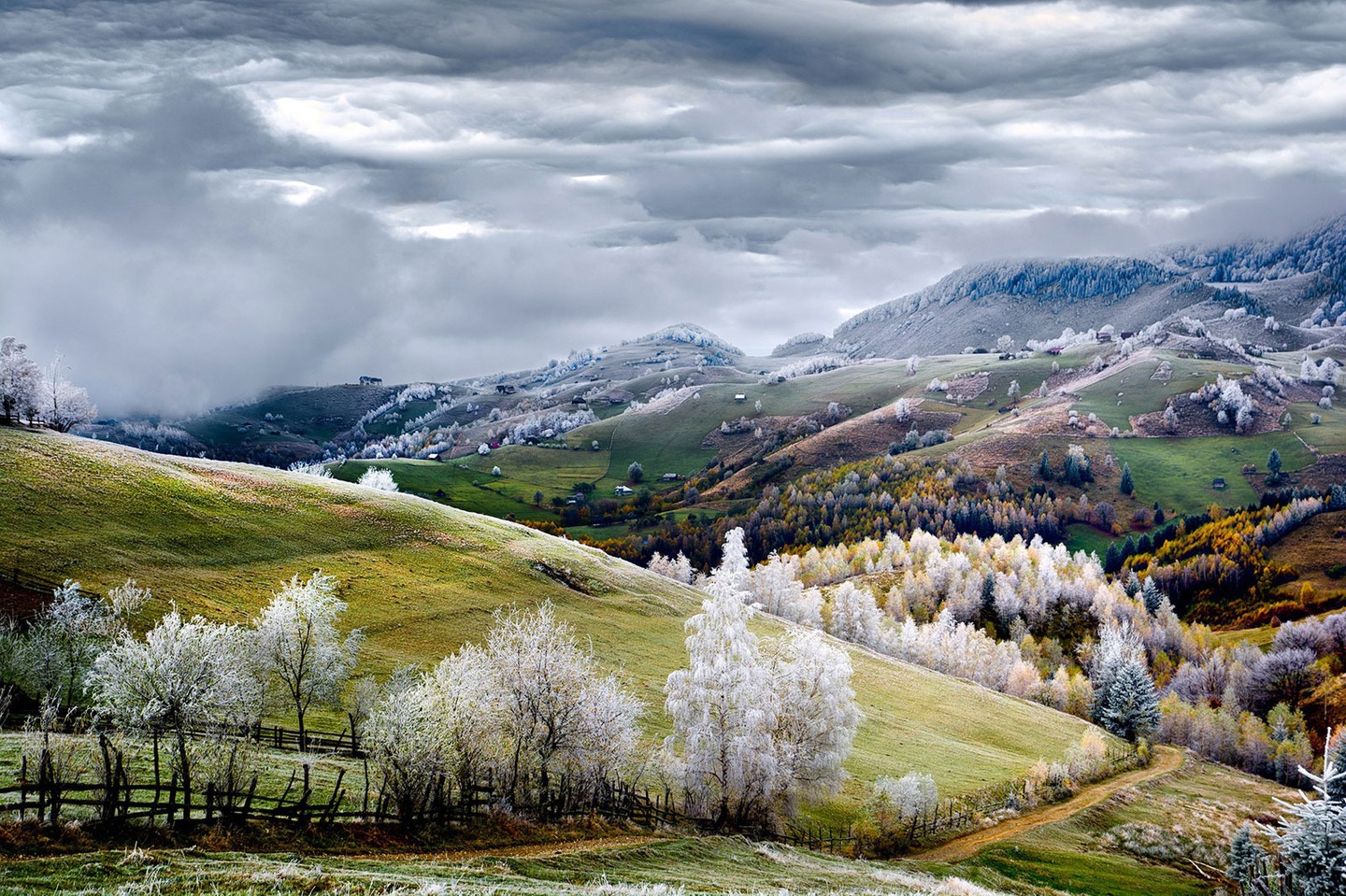 rumänien, berge, bäume, felder himmel, wolken, Eduard Gutescu / National Geographic Traveler Photo Contest