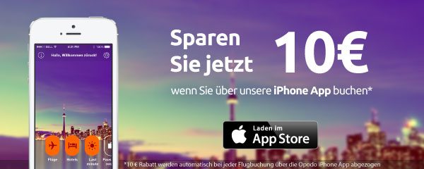 10 Euro Rabatt Opodo iPhone App