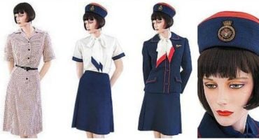 Stewardess Kostüme aus den 1970ern