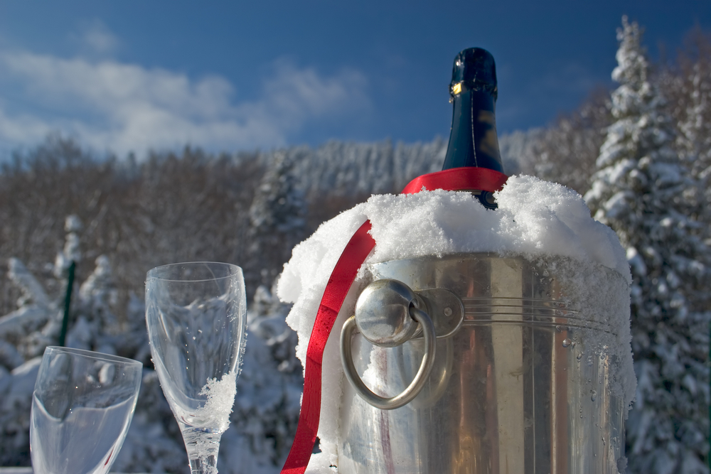 champagner gläser winter